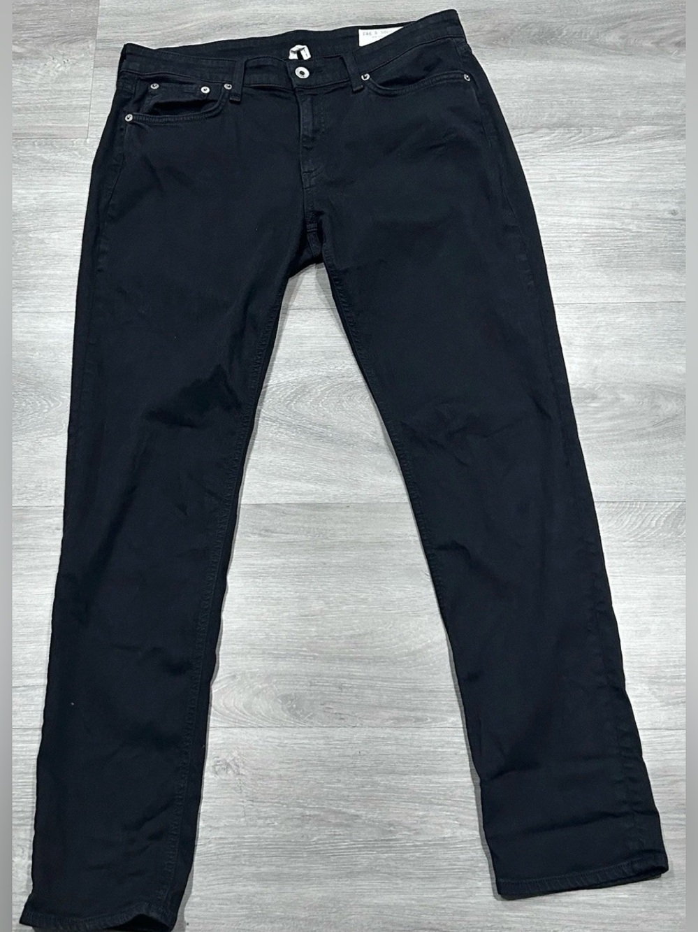 rag & bone Dre Low-Rise Slim Boyfriend Jeans Black Size 28 Tencel Made in USA